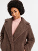 Sinsay Women's Brown Plain Lining Teddy Coats | Sinsay In Lebanon