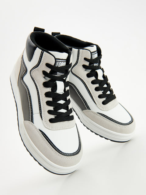 Reserved Men's White High-top Sneakers | Reserved In Lebanon