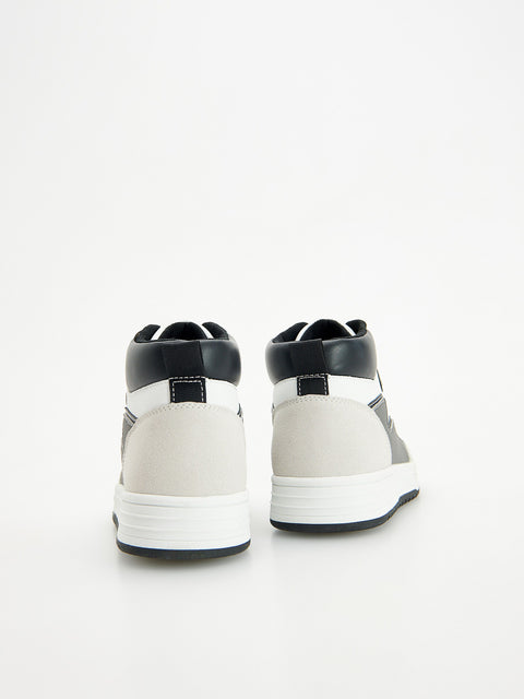 Reserved Men's White High-top Sneakers | Reserved In Lebanon