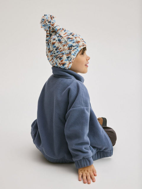 Reserved Boy's Multicolor Knitted Pom Pom Hat | Reserved In Lebanon
