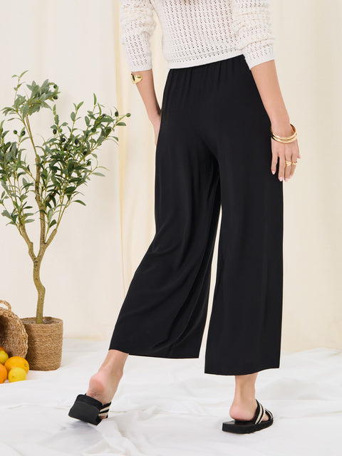 Sinsay Women's Black Viscose culotte Wide Leg Pants | Sinsay in Lebanon