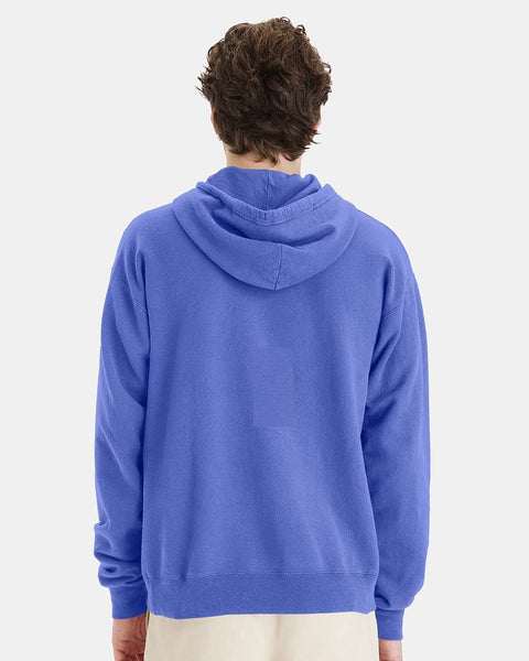Hanes Men's Deep Forte Blue Comfortwash Garment Dyed Fleece Hoodie | Hanes In Lebanon