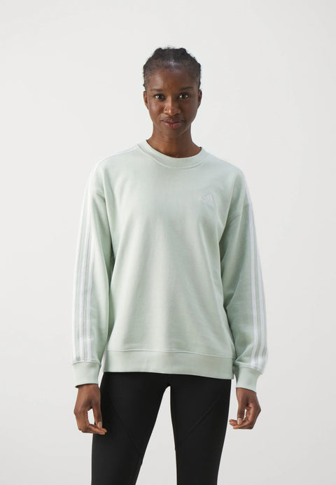 Adidas Women's Mint Green Essentials 3-Stripes Sweatshirt | Adidas In Lebanon