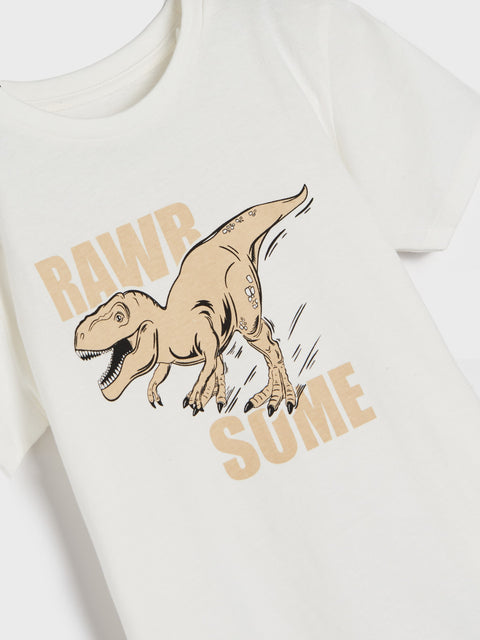 Sinsay Boy's Off White T-shirt With Print | Sinsay In Lebanon
