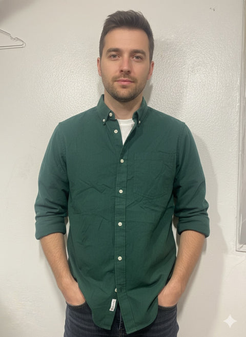 Only & Sons Men's Dark Green Long Sleeve Shirt | Only & Sons In Lebanon