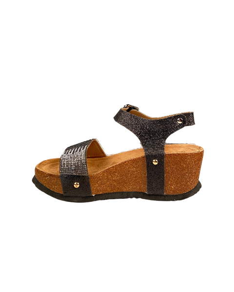 Lora Ferres Women's Black Sandals SI643 (shr)