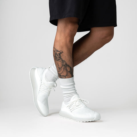 Lane Eight Men's White AD 1 Trainer Sneakers | Lane Eight In Lebanon