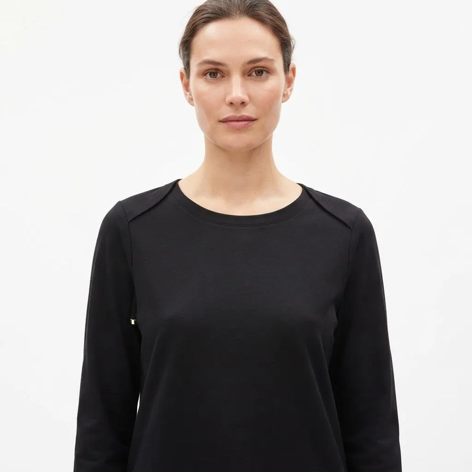 Style&Co Women's Black Shoulder Cutouts Three-Quarter-Sleeve Blouse