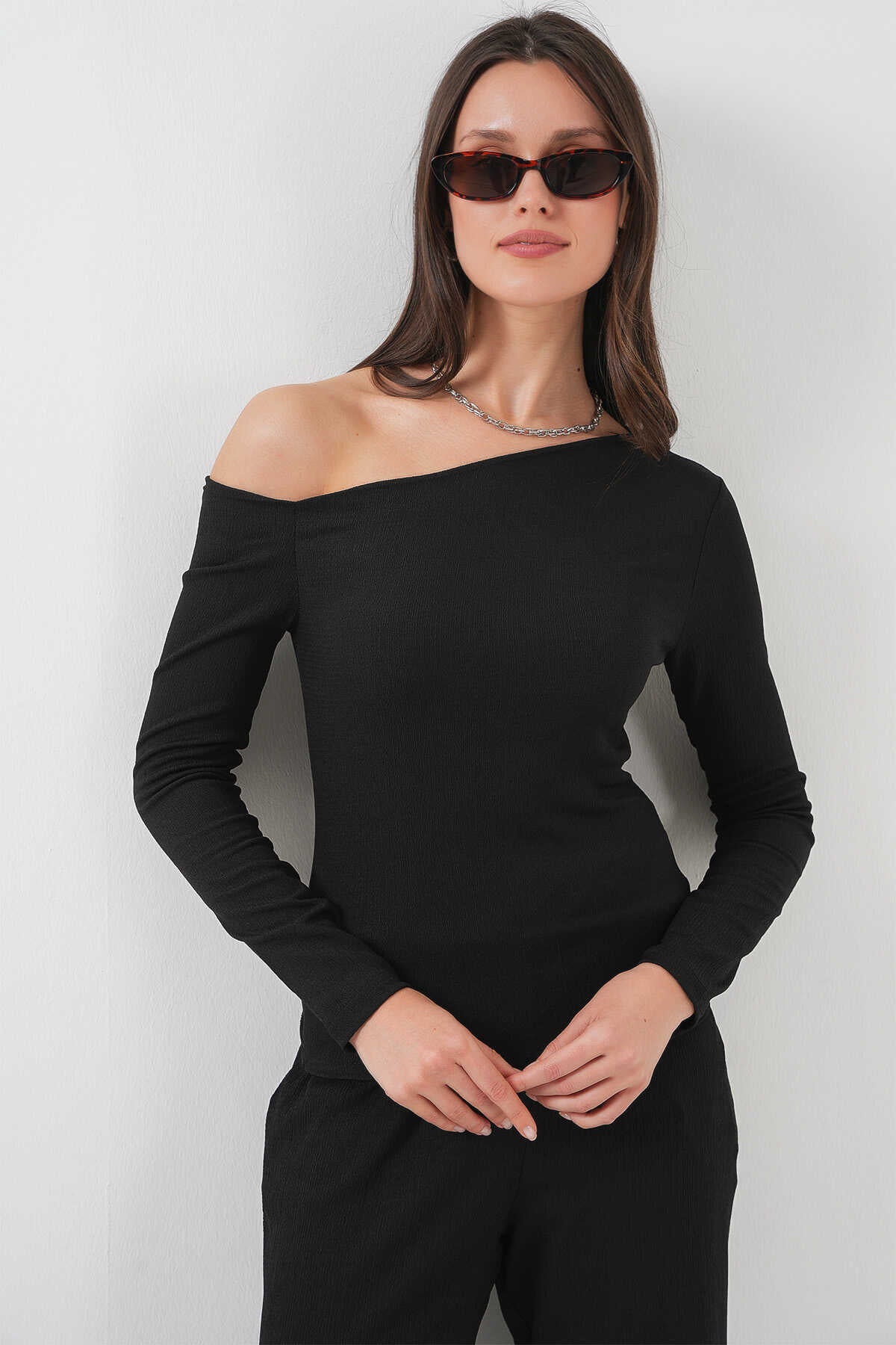 Bigdart women's Black Off Shoulder Bottom Top Set | Bigdart In Lebanon