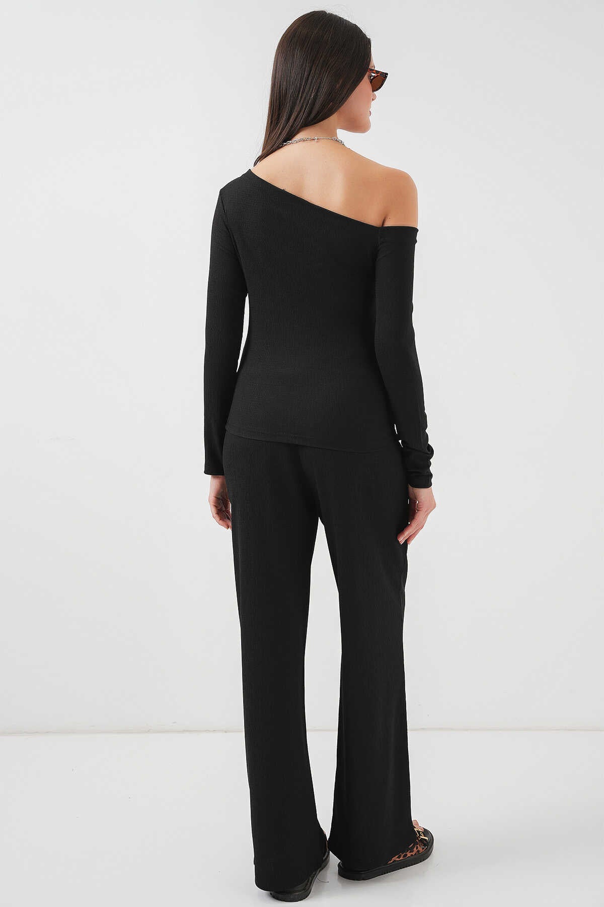 Bigdart women's Black Off Shoulder Bottom Top Set | Bigdart In Lebanon
