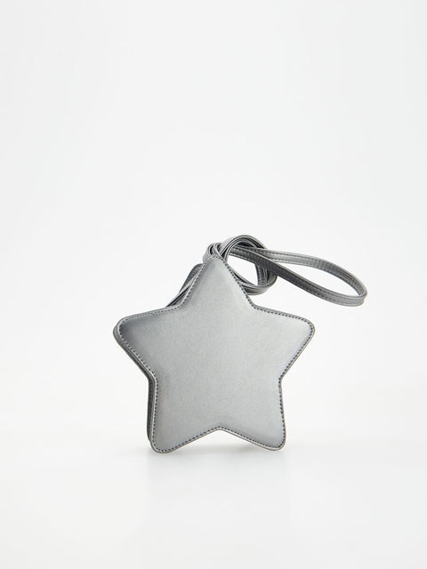 Reserved Girl's Silver Star-Shaped Glitter Bag |Reserved In Lebanon