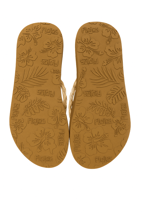 Flojos Women's Ivory Braided Flip Flops Slipper | Flojos In Lebanon