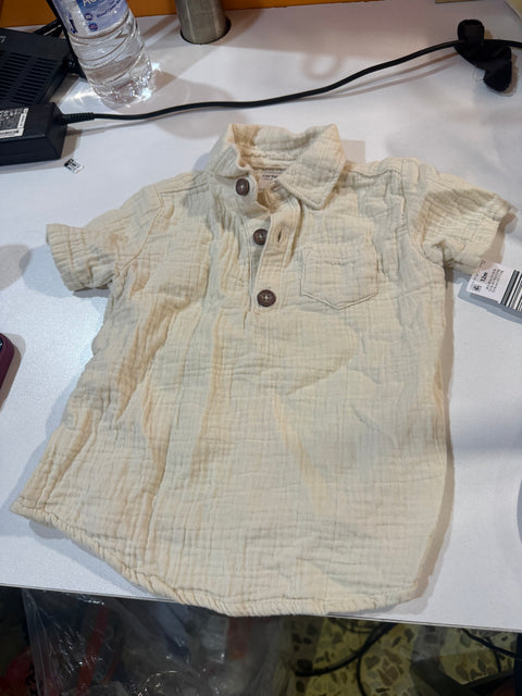 Carter's Just One You Baby Boy's Light Beige Chest Pocket Shirt | Carter's Just One You In Lebanon