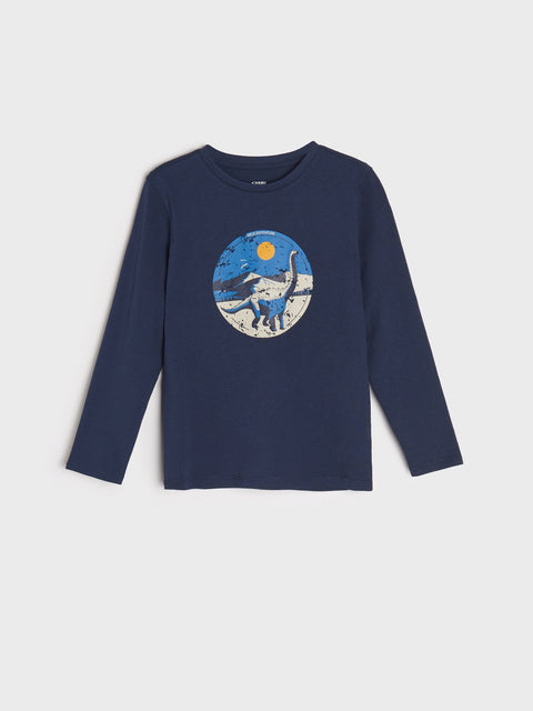Sinsay Boy's Navy Blouse With Print | Sinsay In Lebanon