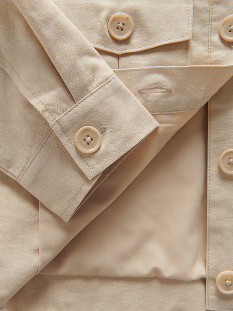 Reserved Girl's Beige Linen Rich Cropped Jacket | Reserved In Lebanon