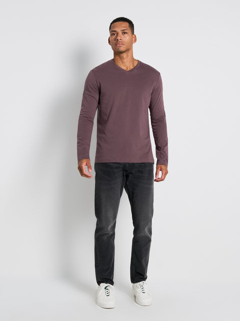 Sinsay Men's Muted Purple Long Sleeve V-Neck Blouse | Sinsay In Lebanon