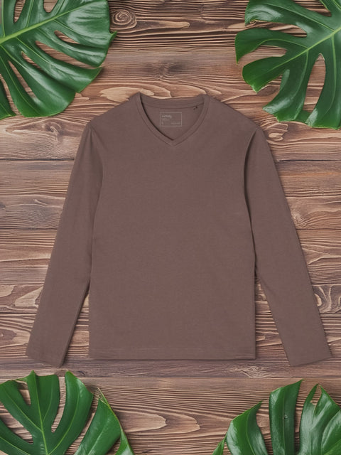 Sinsay Men's Muted Purple Long Sleeve V-Neck Blouse | Sinsay In Lebanon