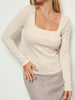 Sinsay Women's Light Beige Square Neck Blouse | Sinsay In Lebanon