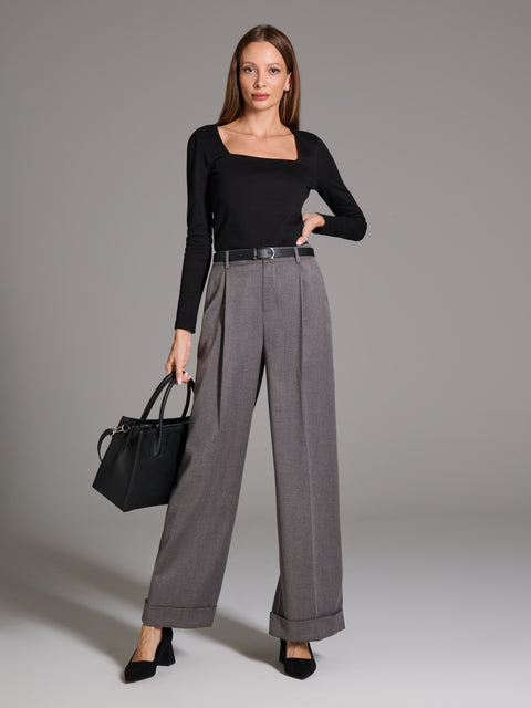 Sinsay Women's Black Squared Neck Long Sleeve Blouse|Sinsay In Lebanon