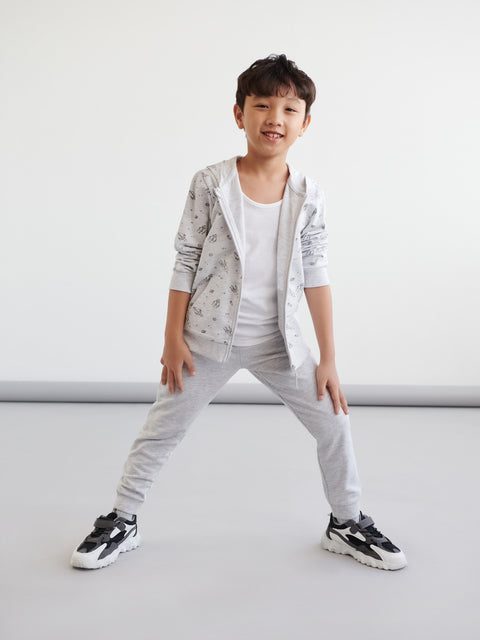 Sinsay Boy's Light Grey Zip Up Jacket With A Print | Sinsay In Lebanon