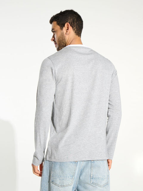 Sinsay Men's Gray & White Long Sleeve Blouse | Sinsay In Lebanon