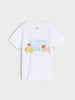 Sinsay boys white/lime 2 piece pajama set AYA