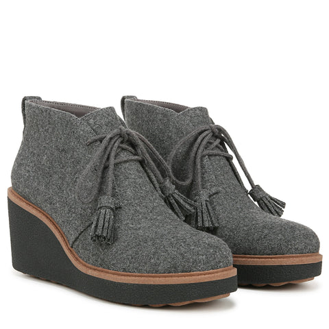 Dr. Scholl's Women's Charcoal Wool Blend Aurora Wedge Booties | Dr. Scholl's In Lebanon