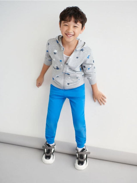 Sinsay Boy's Light Grey Zip Up Jacket With Star Print | Sinsay In Lebanon