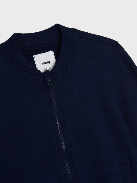 Sinsay Boy's Navy Zip Up Sweatshirt | Sinsay In Lebanon