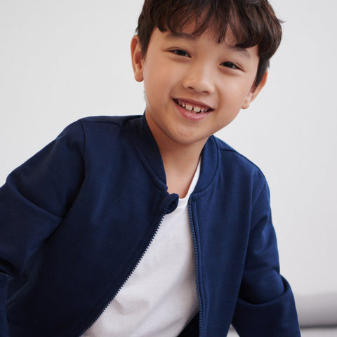 Sinsay Boy's Navy Zip Up Sweatshirt | Sinsay In Lebanon