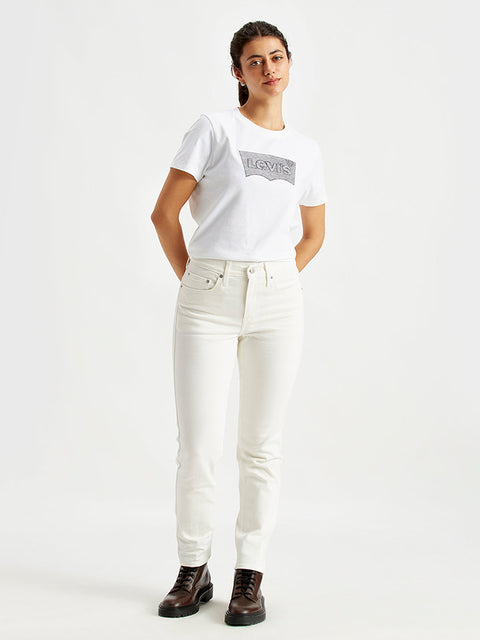 Levi's Women's Off White Straight Fit High Rise Jeans  | Levi's in Lebanon