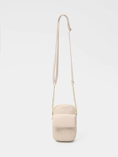 Sinsay Women's Beige Small Crossbody Bag With Outer Pocket | Sinsay In Lebanon