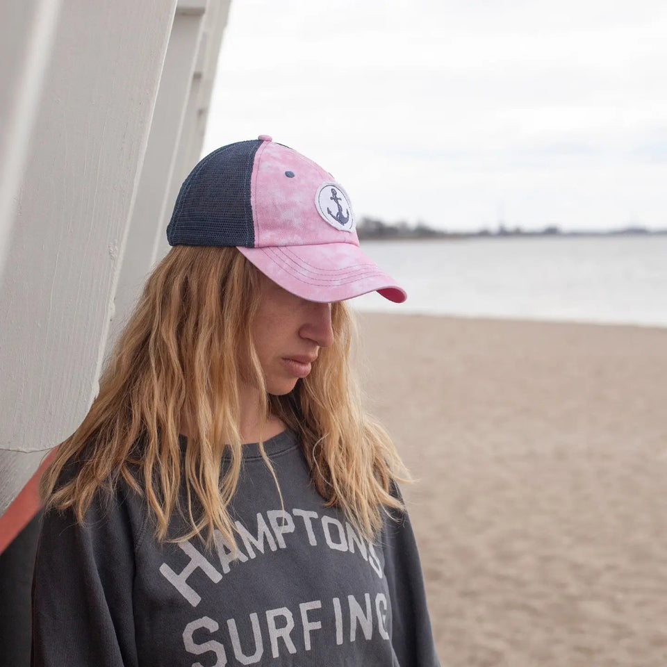 Shady Lady Women's Pink & Navy Matey Lady Trucker Hat