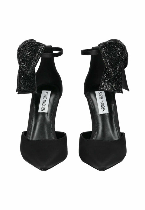 Steve Madden Women's Black Satin High Heels | Steve Madden In Lebanon
