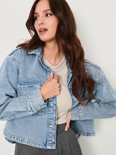 Sinsay Women's Blue Denim Pockets Jacket |Sinsay In Lebanon