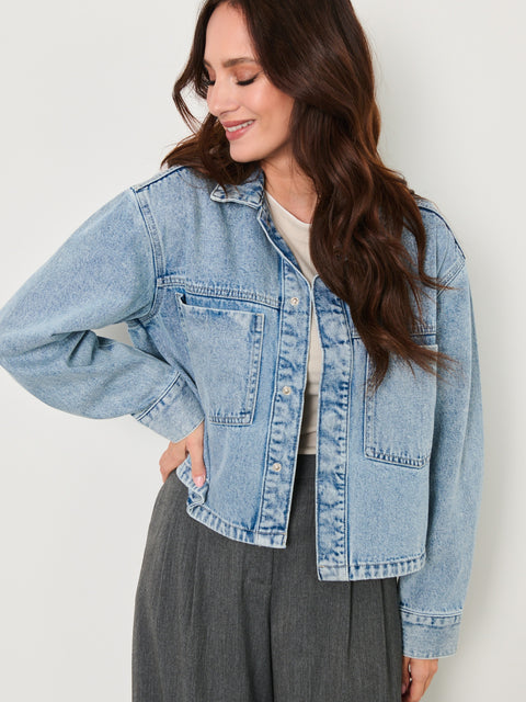 Sinsay Women's Blue Denim Pockets Jacket |Sinsay In Lebanon