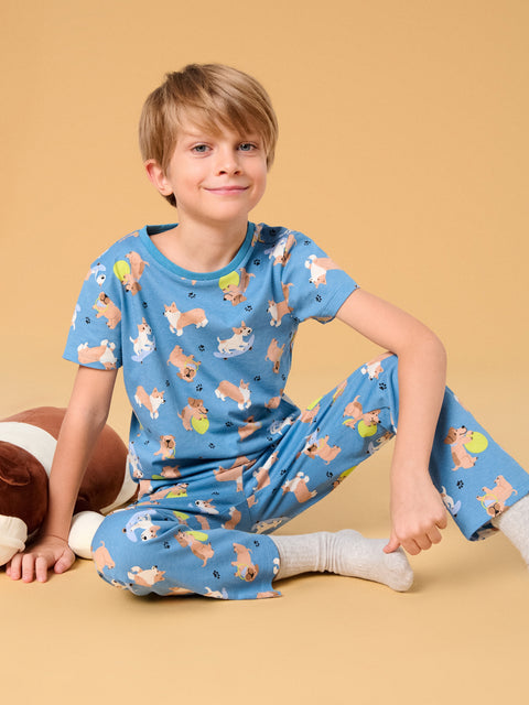 Sinsay Boy's Blue All Over Print Two-Piece Pajamas | Sinsay In Lebanon