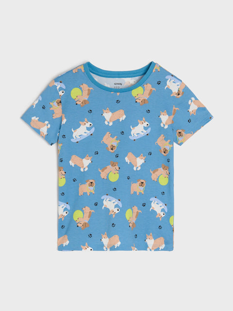 Sinsay Boy's Blue All Over Print Two-Piece Pajamas | Sinsay In Lebanon