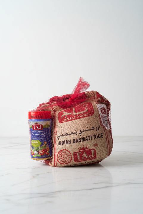 Taj Indian Basmati Rice 1.600 kg+ All-Purpose SeaSoning| Taj In Lebanon