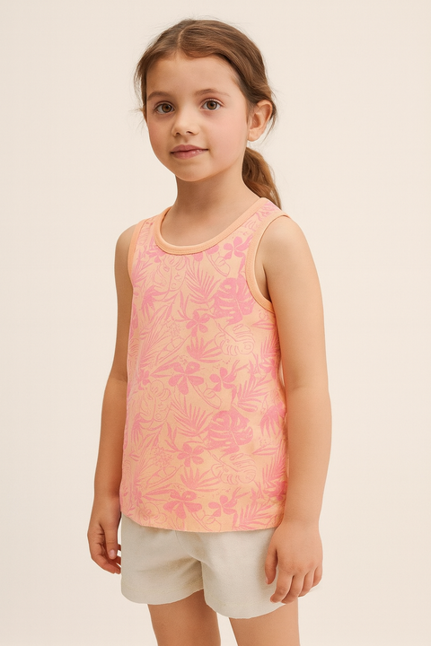 Sinsay Girl's Coral Sleeveless Tank Top | Sinsay In Lebanon