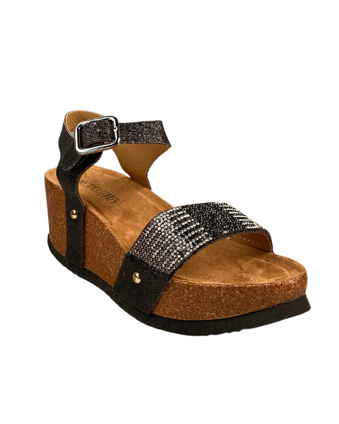 Lora Ferres Women's Black Sandals SI643 (shr)