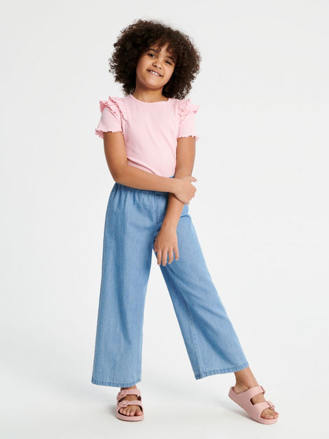 Sinsay Girl's Blue High Rise Wide Leg Jeans |Sinsay In Lebanon