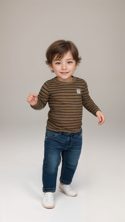 POMPdeLUX Baby Boy Multicolor Long Sleeve Blouse | POMPdeLUX in Lebanon