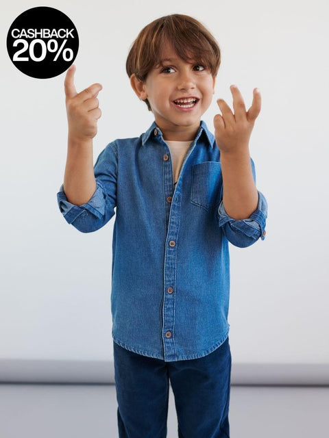 Sinsay Boy's Blue Denim Jeans Shirts | Sinsay In Lebanon