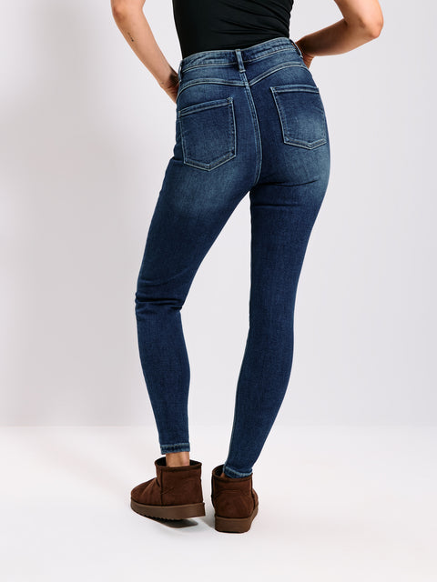 Sinsay Women's Dark Blue Super Skinny High Waist Jeans|Sinsay In Lebanon