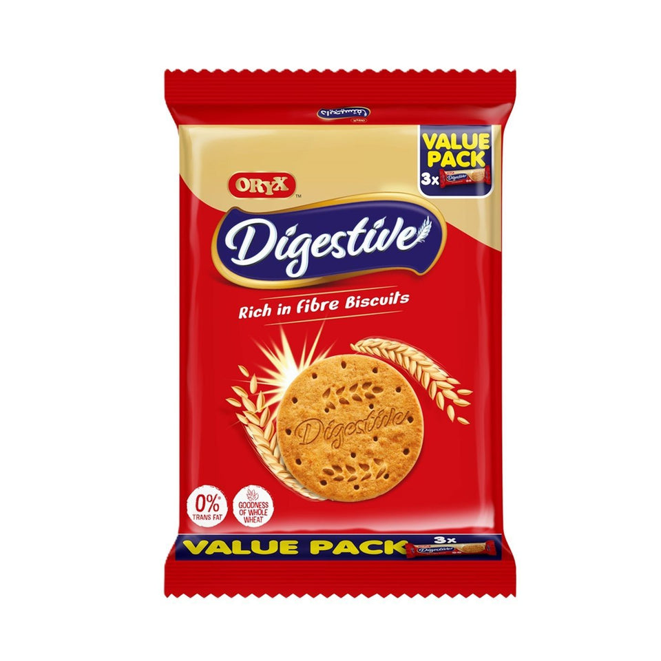 Oryx Digestive Bran Biscuits Value Pack, 3x153g | Oryx In Lebanon