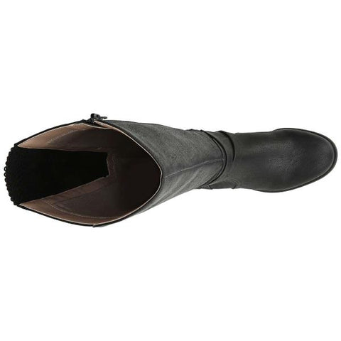 Xtrovert Womens Faux Leather Wide Calf Riding Boots