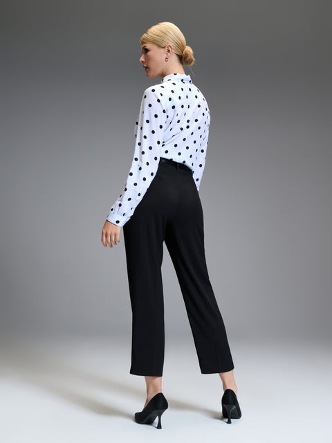Sinsay Women's Black High-waisted cigarette Trousers | Sinsay in Lebanon