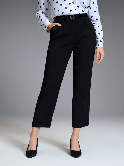 Sinsay Women's Black High-waisted cigarette Trousers | Sinsay in Lebanon