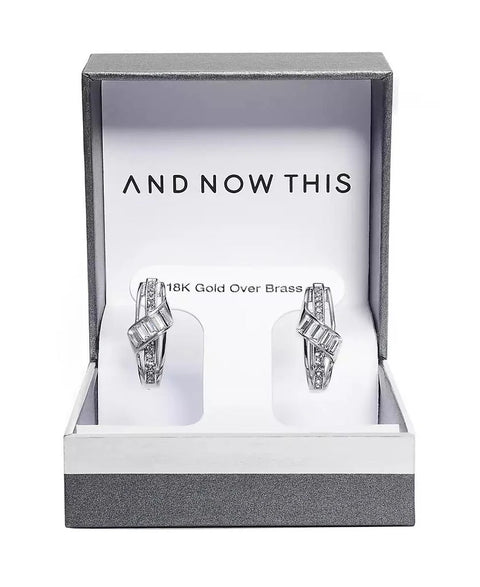 And Now This Women's Silver-Plate Hinged Hoop Earring |And Now This In Lebanon